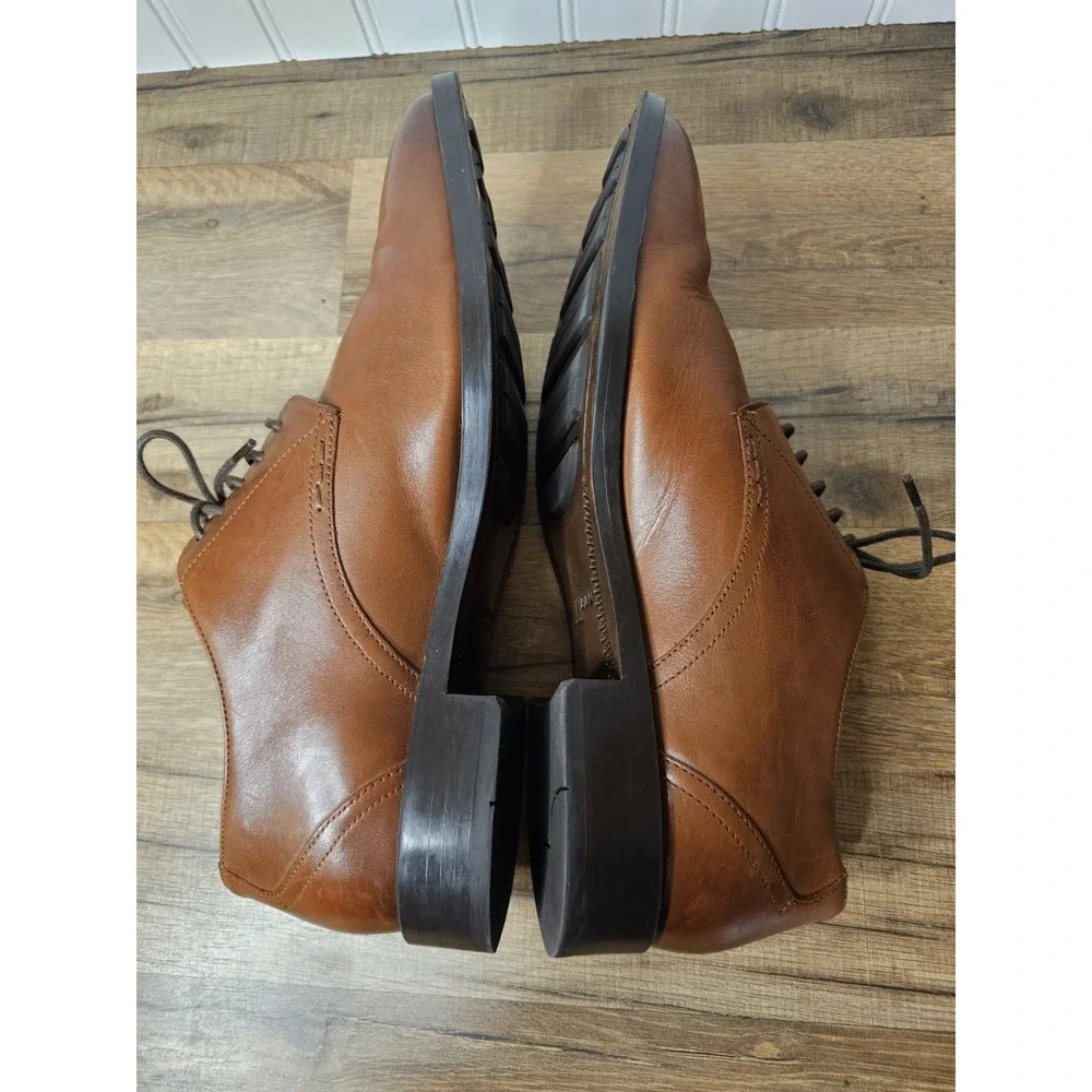 Cole Haan Hawthorne Plain Toe Oxford Shoes British Tan Leather Men's 10.5